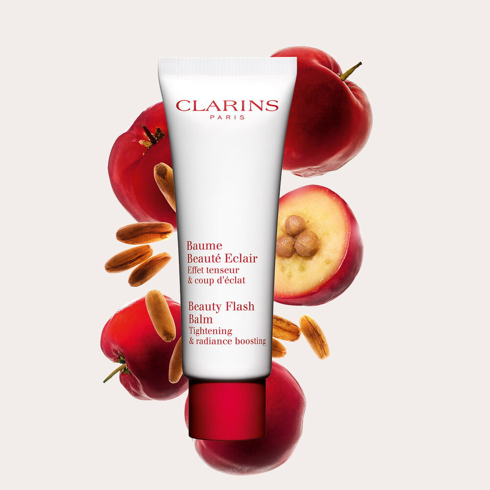 Clarins ansiktsbalm med ekologiska v&auml;xtextrakt f&ouml;r att synligt strama upp, lysa upp och f&ouml;rst&auml;rka hudens naturliga lyster.