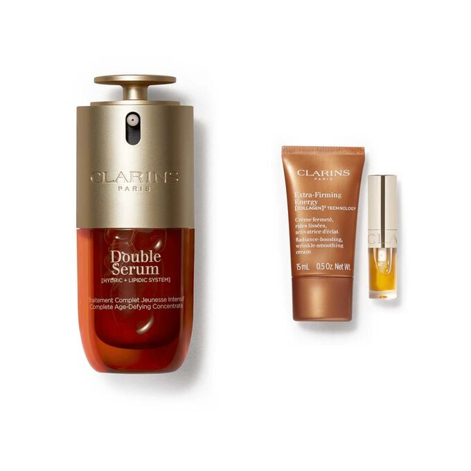 Age-Control hudv&aring;rdsset - Clarins Double Serum &amp; Extra-Firming Energy