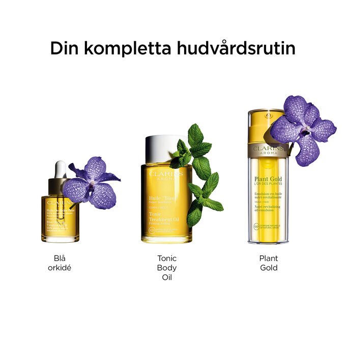 Blue Orchid Treatment Oil, hudv&aring;rdsrutin med Tonic Body Oil och Plant Gold