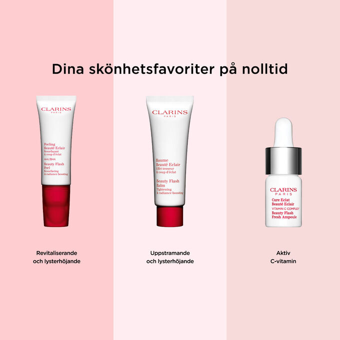 Clarins sortiment av hudv&aring;rdande ansiktsbehandlingar utformat f&ouml;r att uppfylla alla behov hos anv&auml;ndarna oavsett om det handlar om att tillf&ouml;ra huden n&auml;ring eller bidra med en uppstramande eller stimulerande effekt.