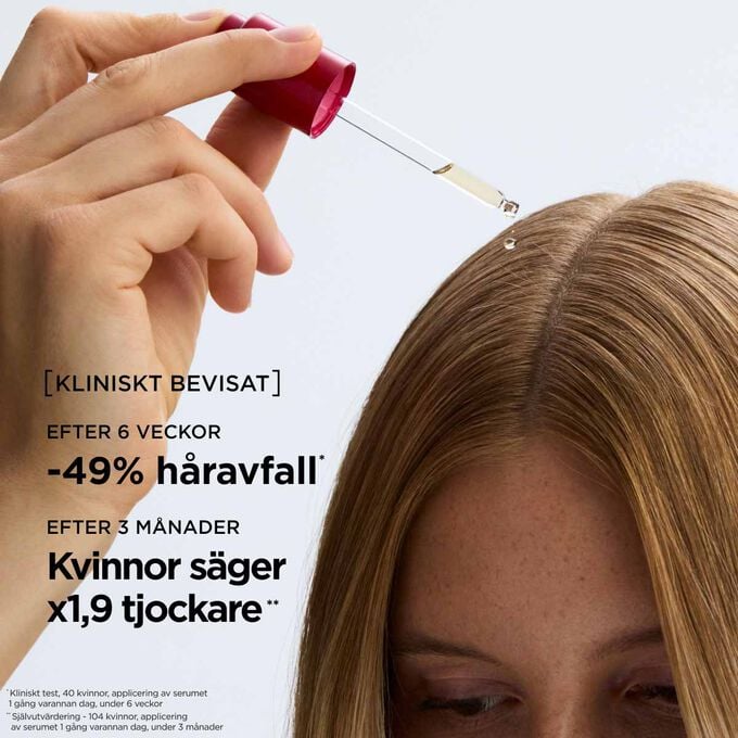 Applicering av h&aring;ravfallsserum direkt p&aring; h&aring;rbotten f&ouml;r att f&ouml;rb&auml;ttra h&aring;rets livsl&auml;ngd och stimulera t&auml;thet f&ouml;r ett tjockare utseende