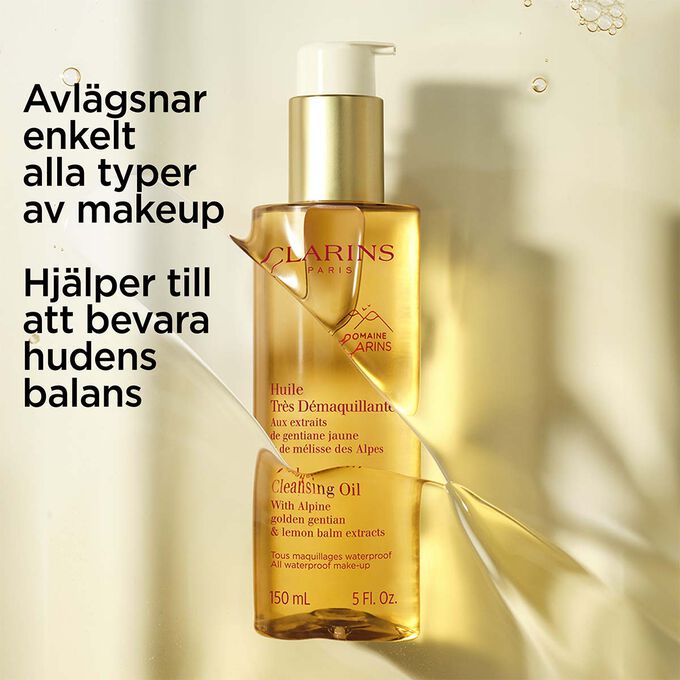 Packshot av Total Cleansing Oil som framh&auml;ver dess effektivitet i att avl&auml;gsna makeup samtidigt som hudens balans bevaras.