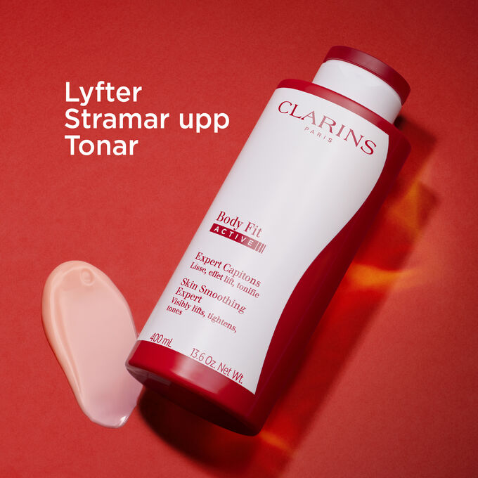 Body Fit Active 400 ml, packshot med konsistens som lyfter och tonar huden och gör den fastare