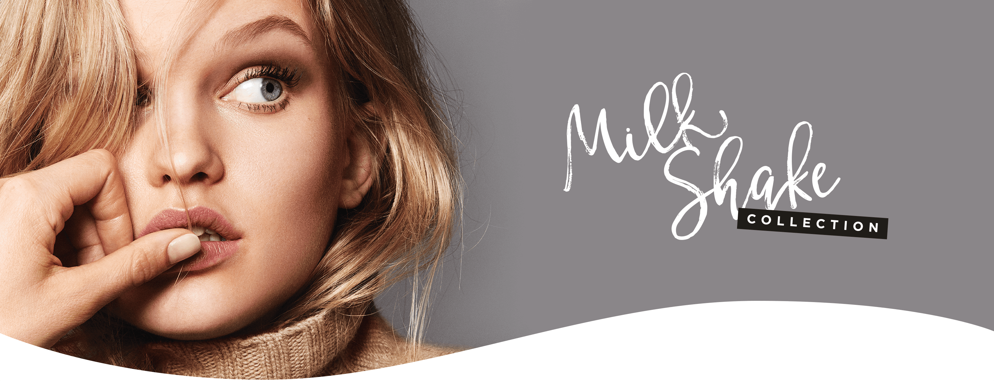 Milkshake-serien med modell och logotyp