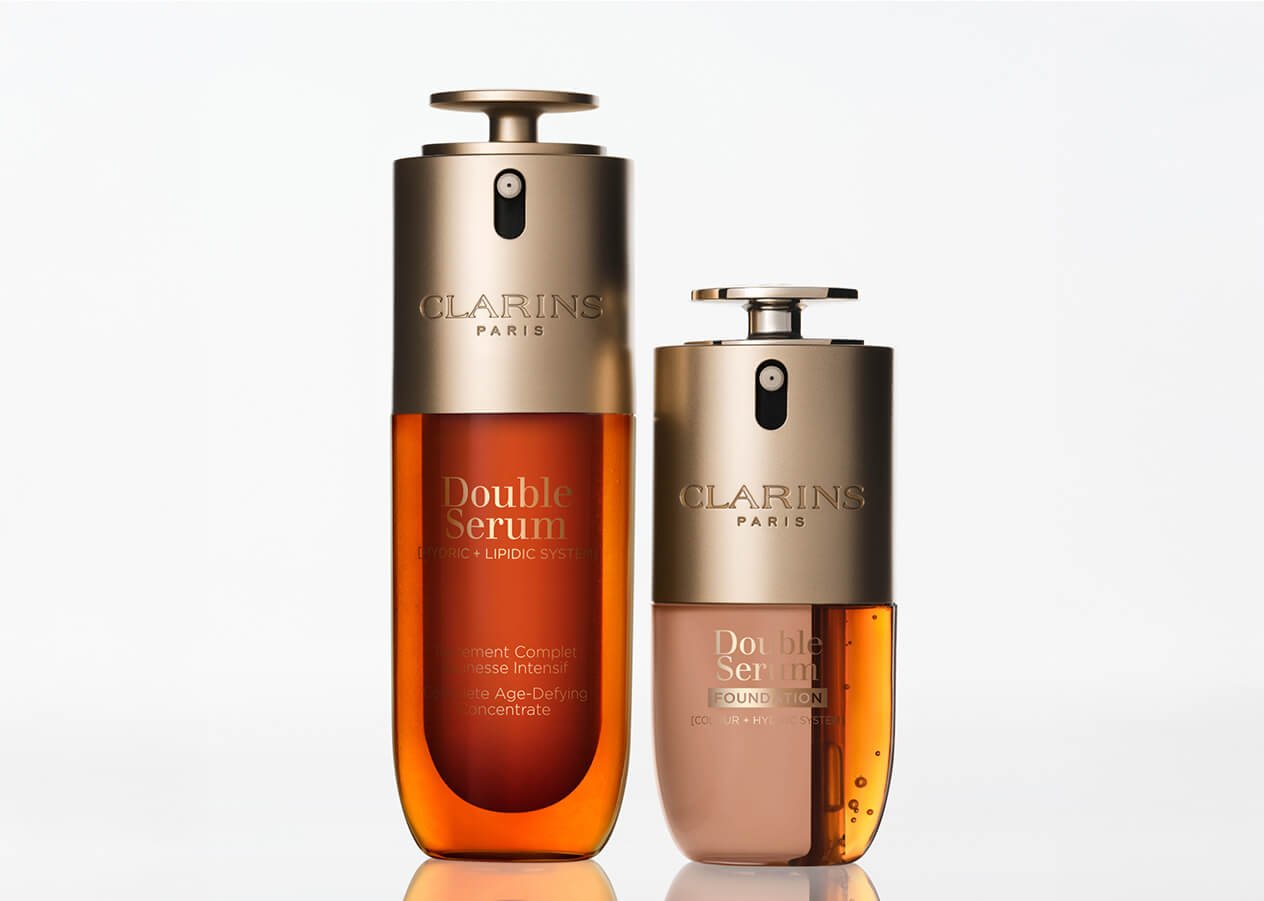 Trio av Double Serum Collection – Double Serum, Double Serum Eye och Double Serum Foundation
